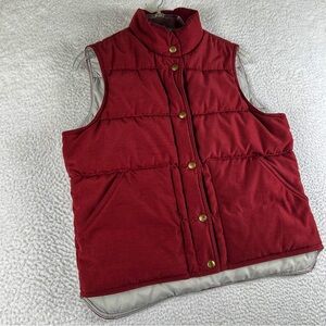 L.L. Bean Red Puffer Vest Size M